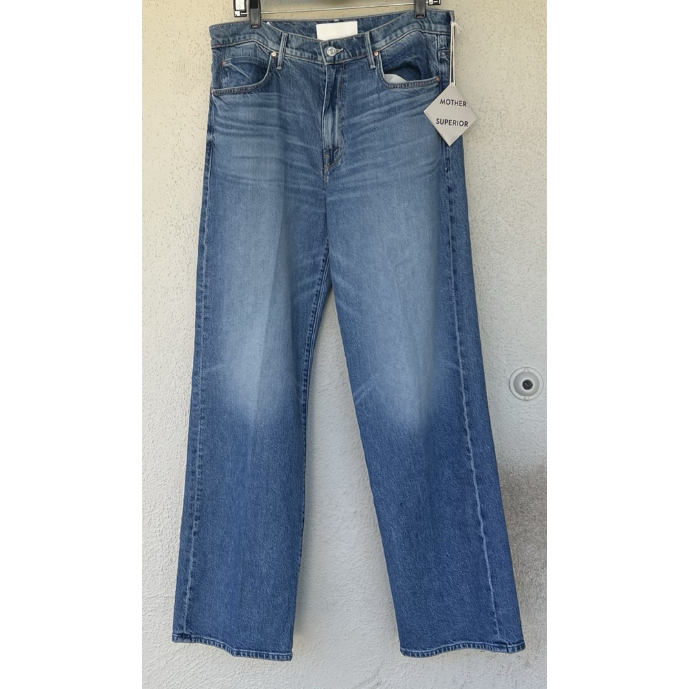 NWT Mother Jeans Mid Rise Tunnel Vision Sneak I’m A Winner Size 32 Straight Leg - Picture 6 of 14